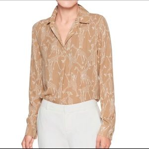 Banana RepublicGiraffe Print Boyfriend Fit Blouse
